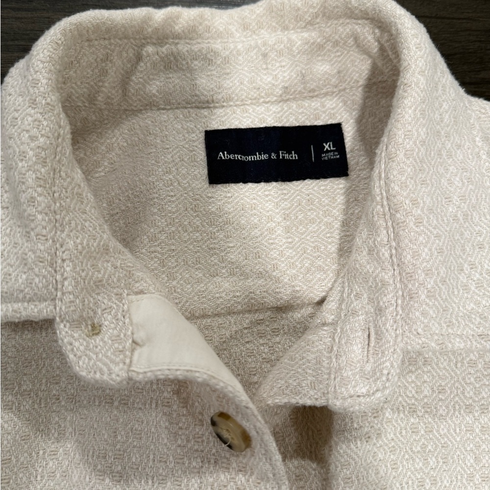 Men’s Abercrombie & Fitch Beige Casual Button Down Shirt XL - Picture 3 of 5
